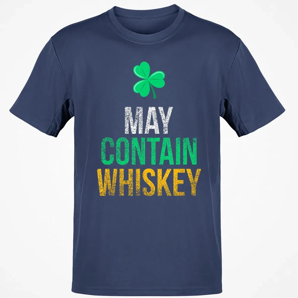 May Contain Whiskey Funny Irish St.png Classic Unisex T-Shirt - 8