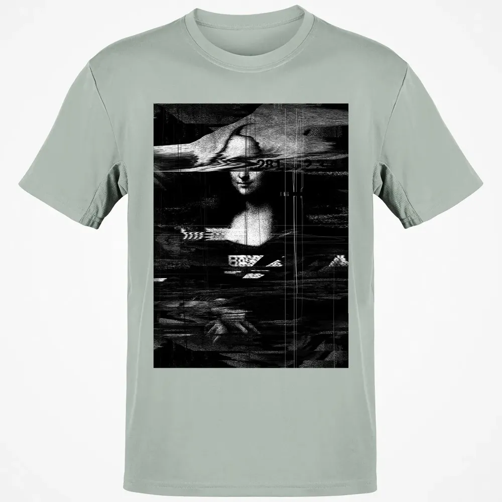 MONA LISA GLITCH Classic Unisex T-Shirt - 3