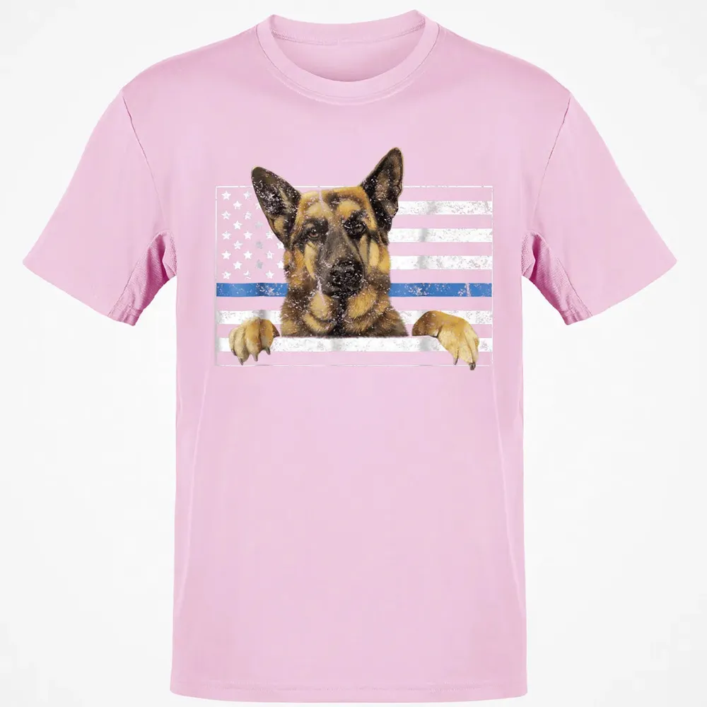 Thin Blue Line K9 German Shepherd T Dog Police Officer Classic Unisex T-Shirt - 6