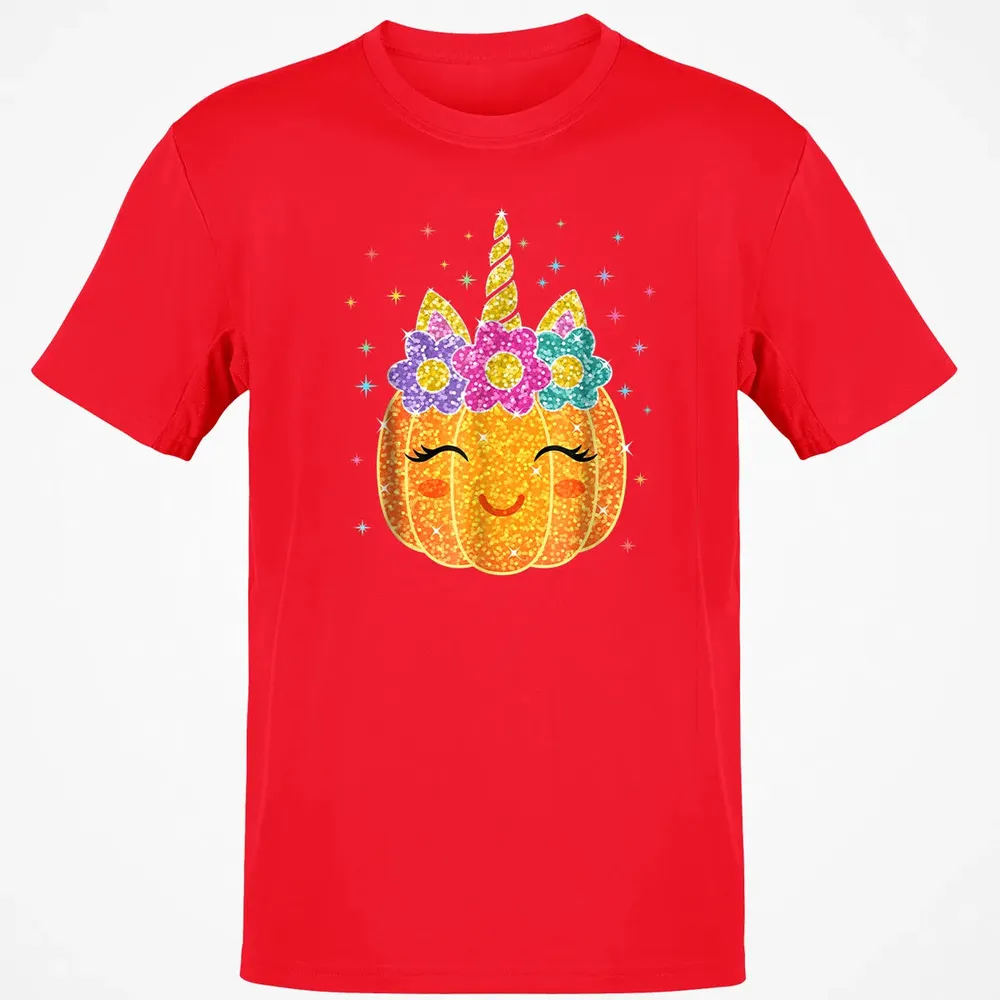 Cute Unicorn Pumpkin Halloween Thanksgiving Classic Unisex T-Shirt - 11