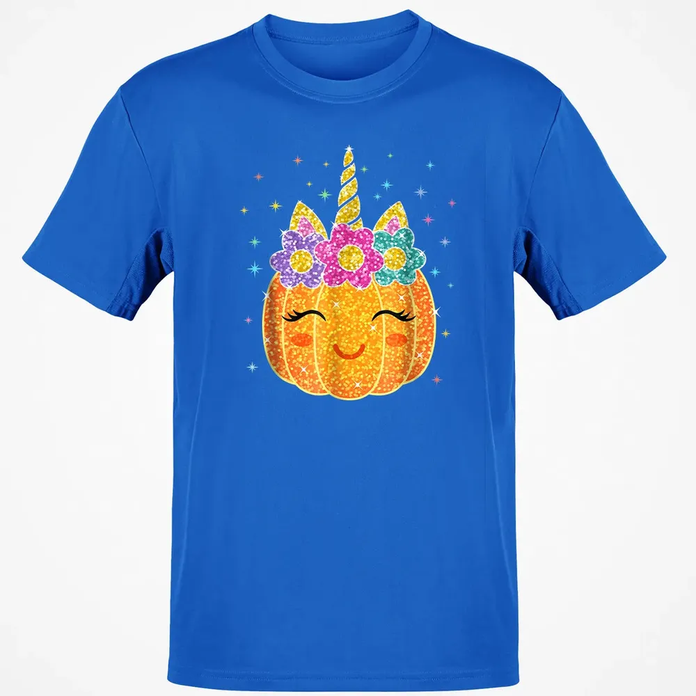 Cute Unicorn Pumpkin Halloween Thanksgiving Classic Unisex T-Shirt - 12