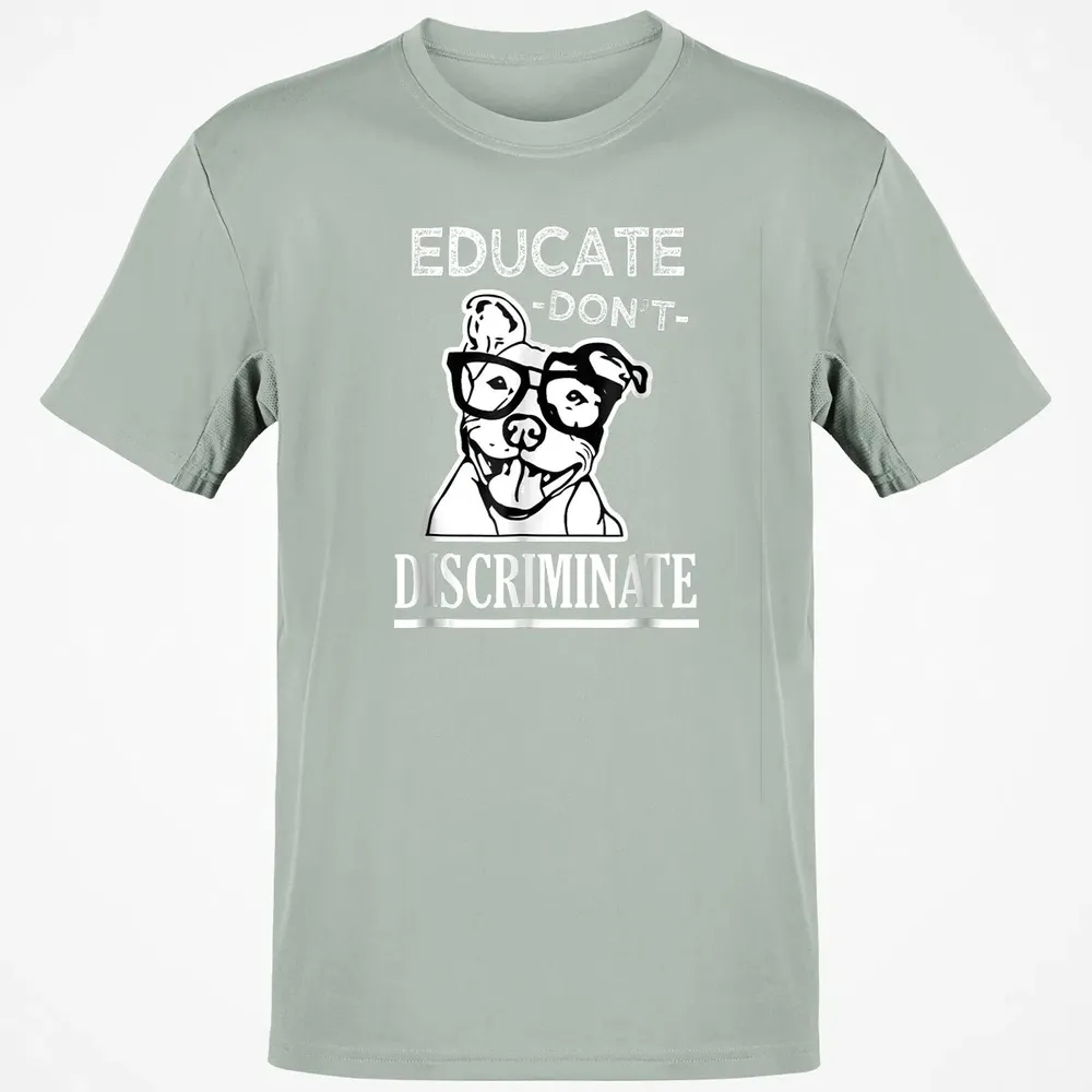 Educate don't Discriminate Pitbull awareness rescue Classic Unisex T-Shirt - 3