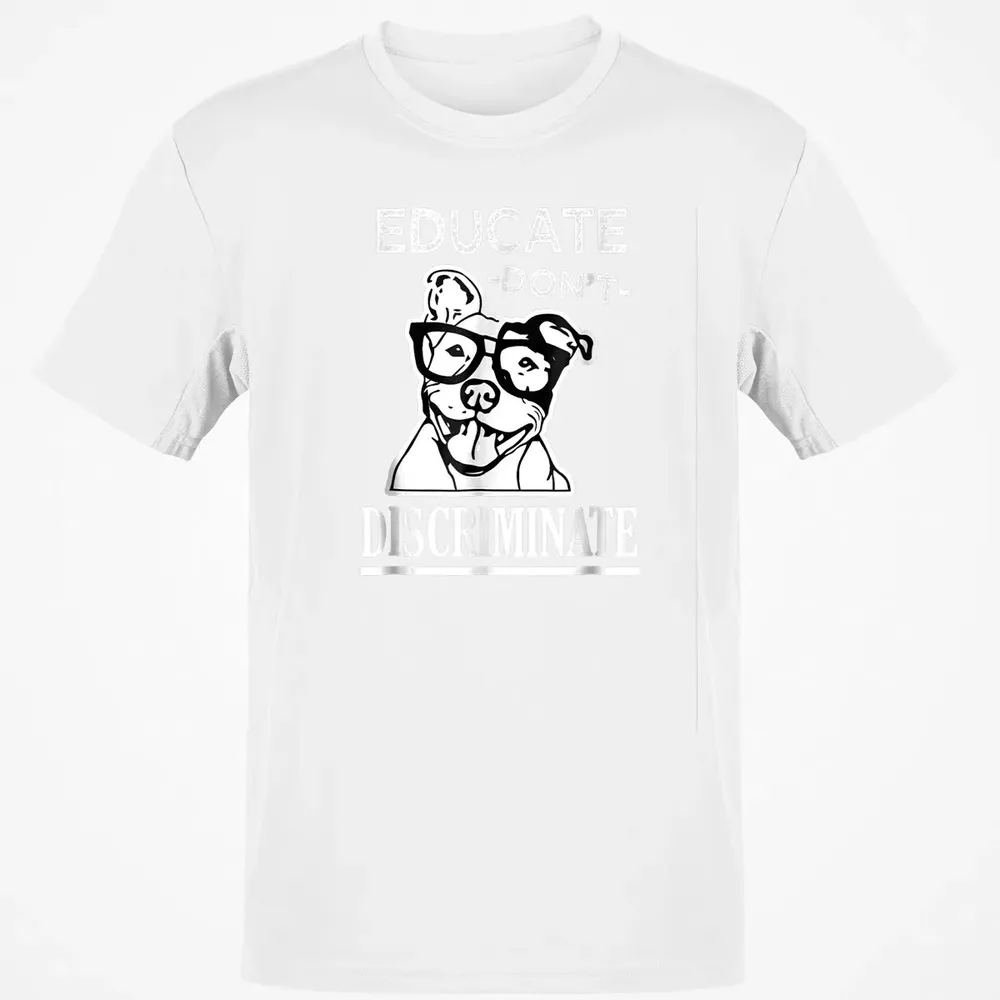Educate don't Discriminate Pitbull awareness rescue Classic Unisex T-Shirt - 13