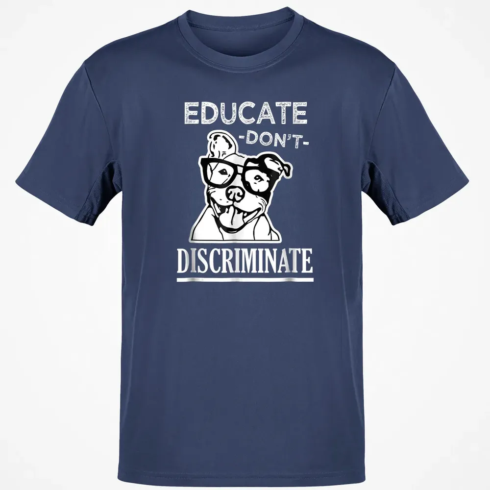 Educate don't Discriminate Pitbull awareness rescue Classic Unisex T-Shirt - 8