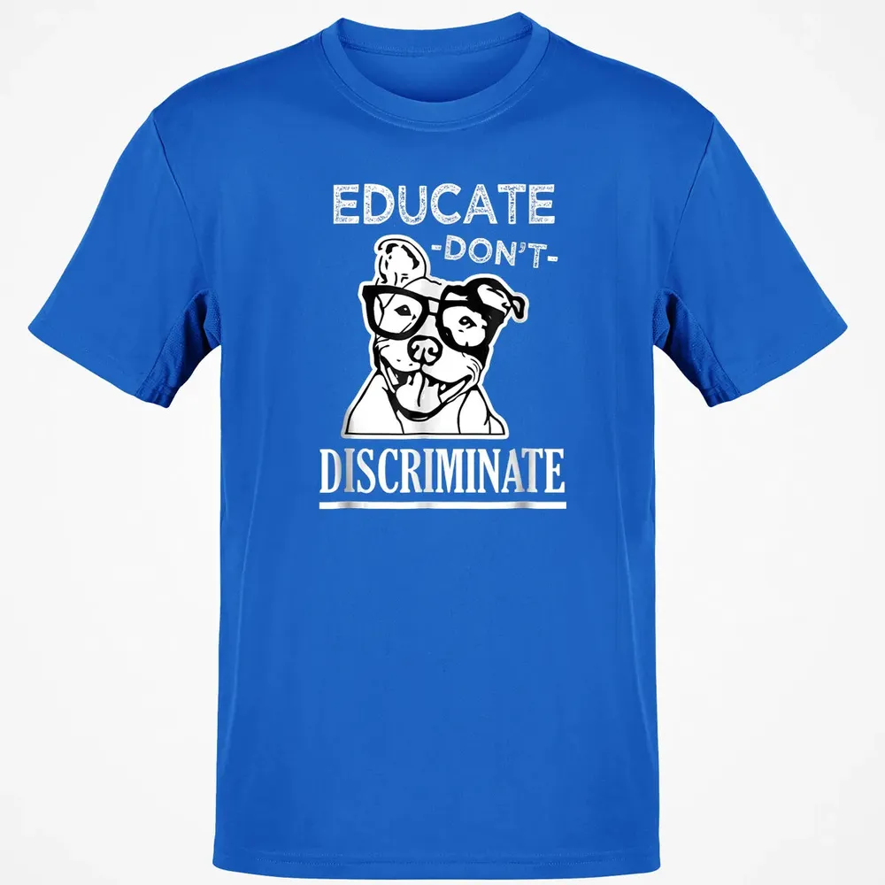 Educate don't Discriminate Pitbull awareness rescue Classic Unisex T-Shirt - 12