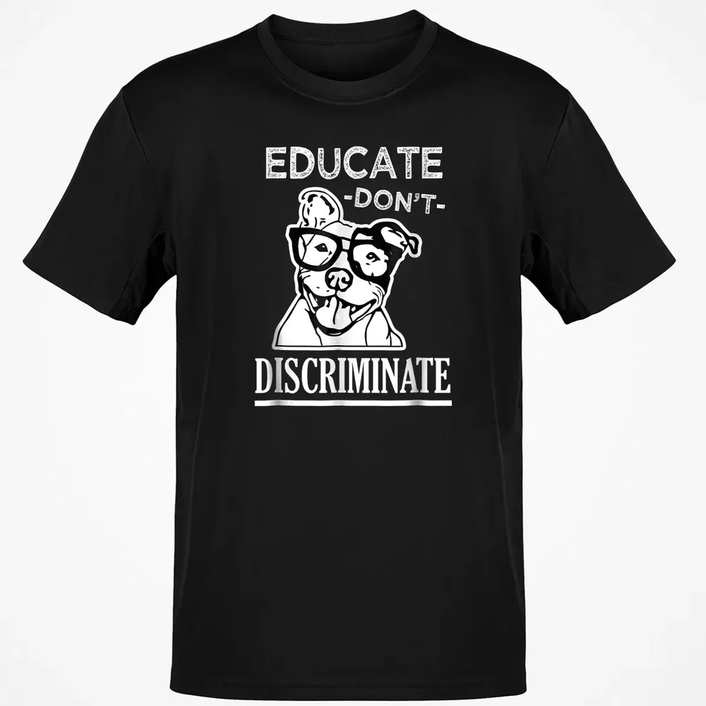 Educate don't Discriminate Pitbull awareness rescue Classic Unisex T-Shirt - 2