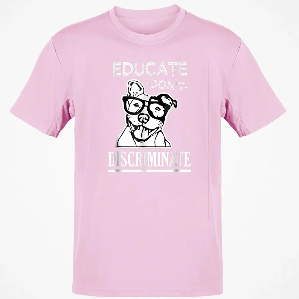 Educate don't Discriminate Pitbull awareness rescue Classic Unisex T-Shirt - 6