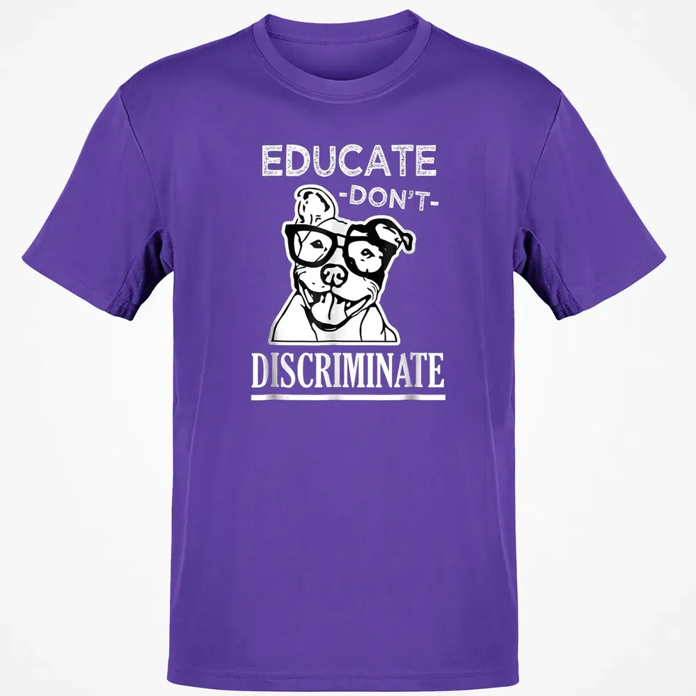 Educate don't Discriminate Pitbull awareness rescue Classic Unisex T-Shirt - 10