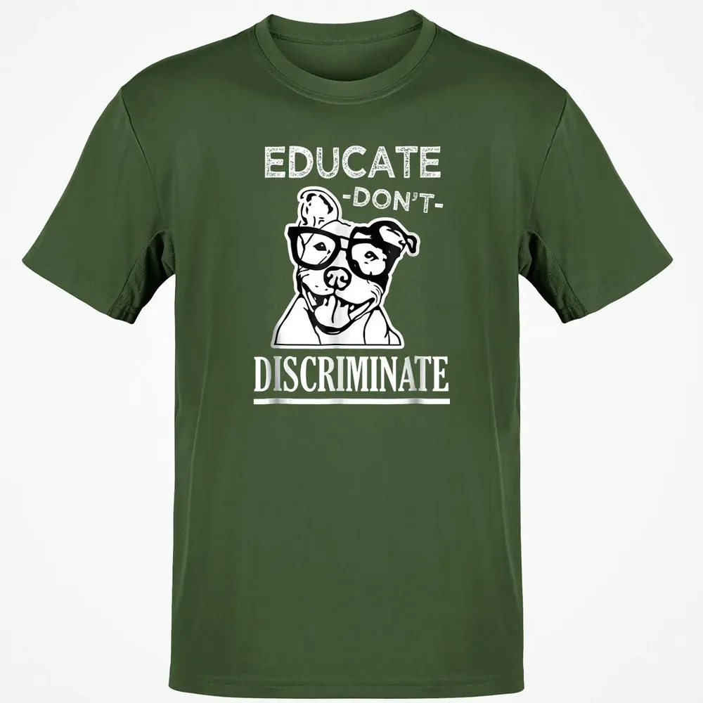 Educate don't Discriminate Pitbull awareness rescue Classic Unisex T-Shirt - 7