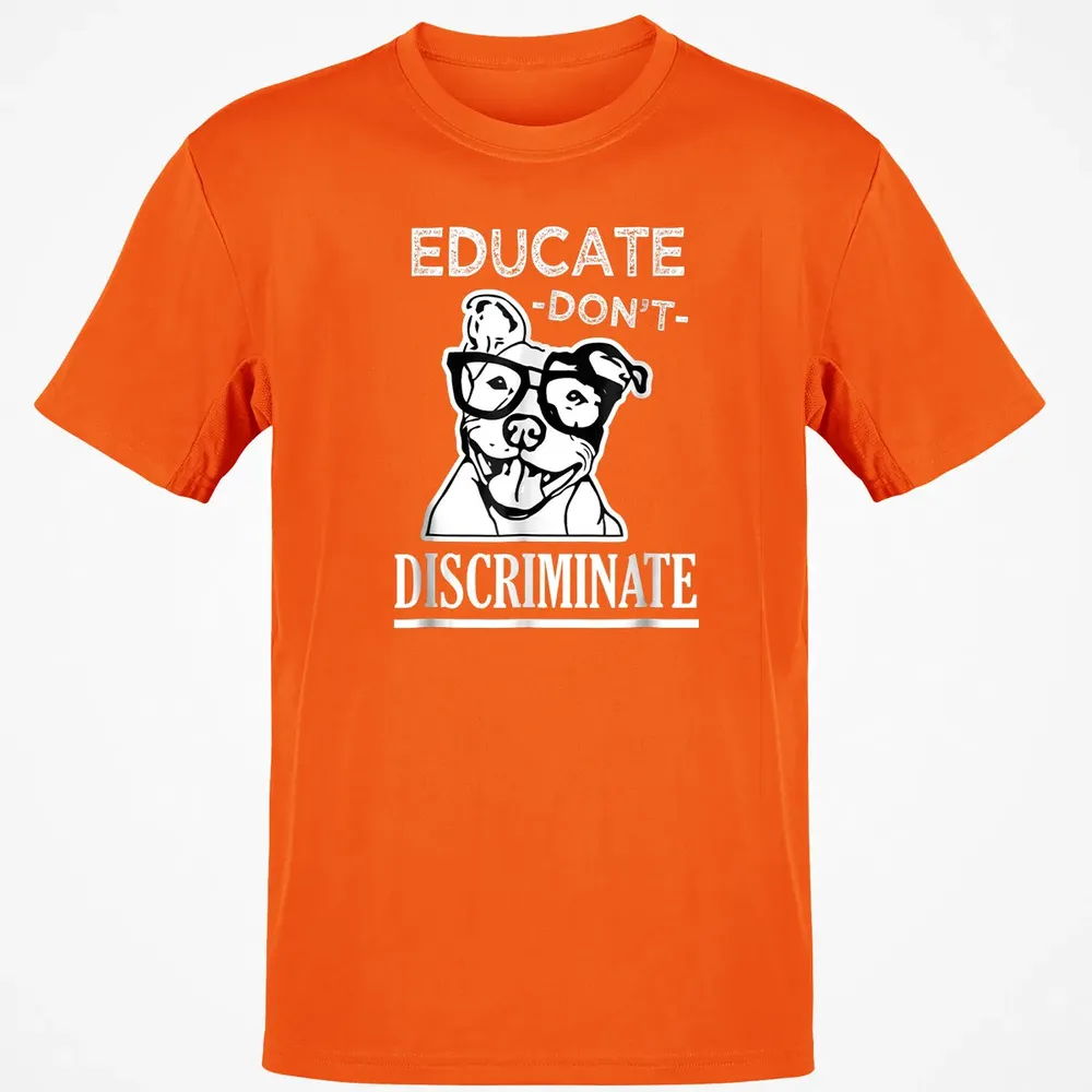 Educate don't Discriminate Pitbull awareness rescue Classic Unisex T-Shirt - 9