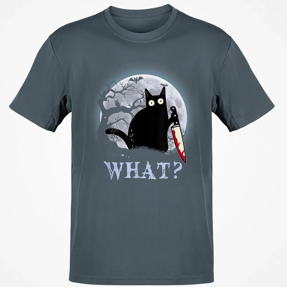 Cat What? Murderous Halloween Classic Unisex T-Shirt - 4