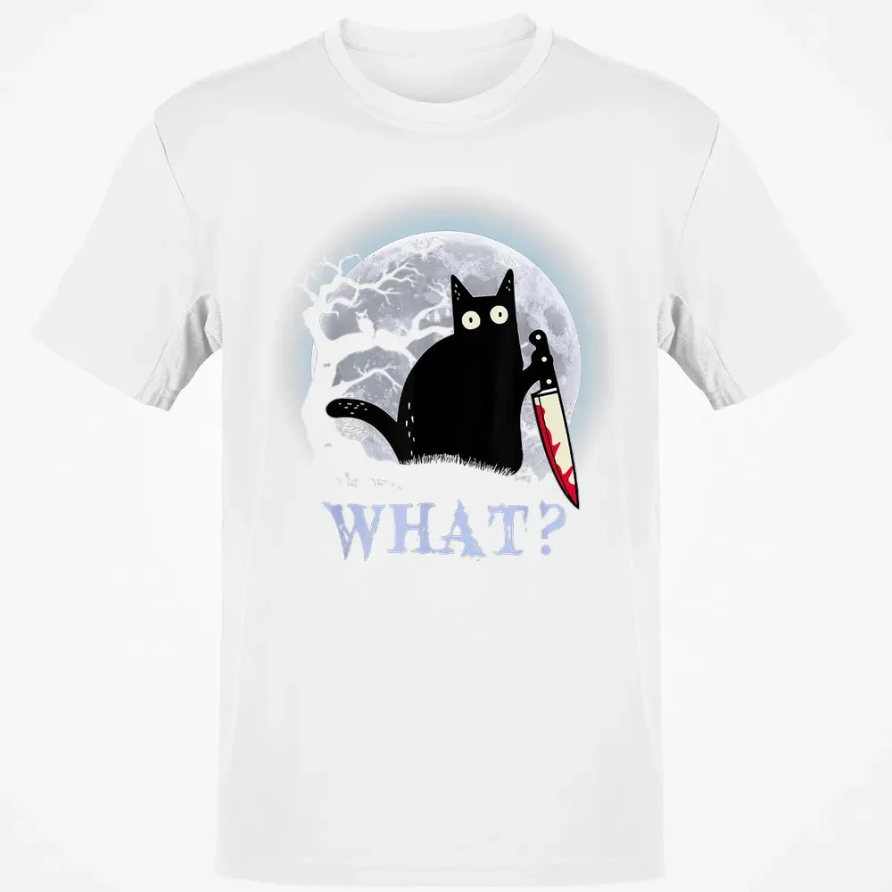Cat What? Murderous Halloween Classic Unisex T-Shirt - 13