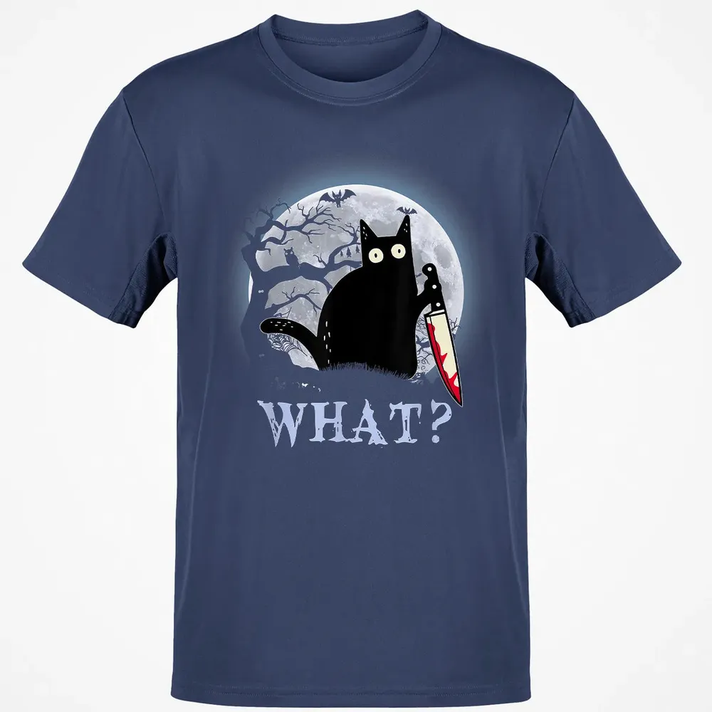 Cat What? Murderous Halloween Classic Unisex T-Shirt - 8