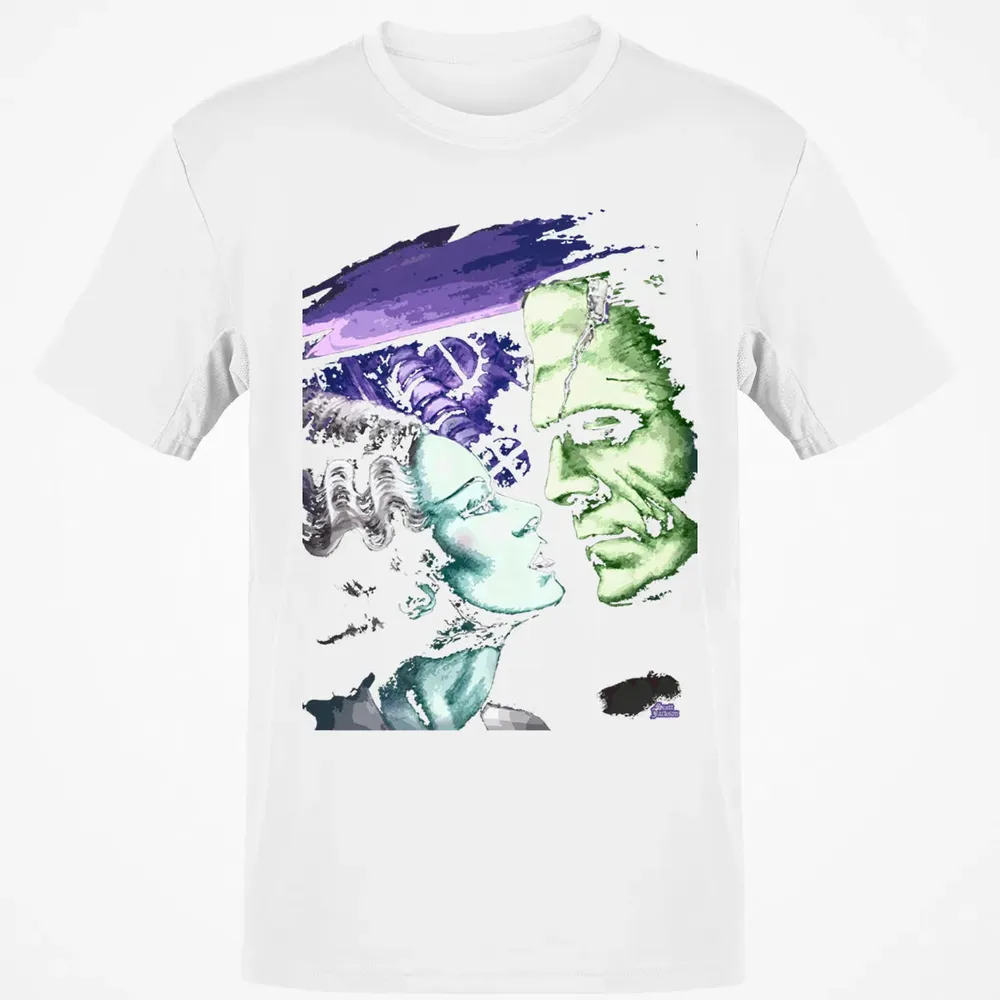 Bride & Frankie Monsters in Love Classic Unisex T-Shirt - 13