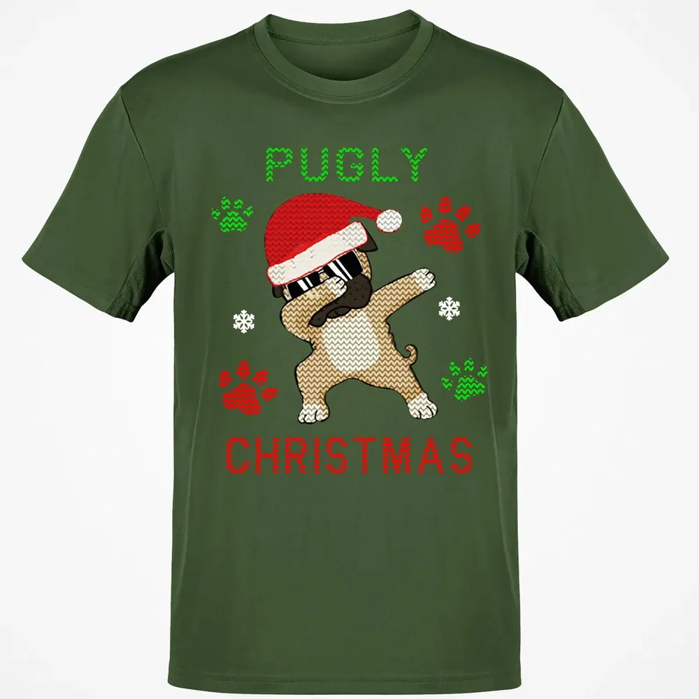 Pugly Christmas Classic Unisex T-Shirt - 7