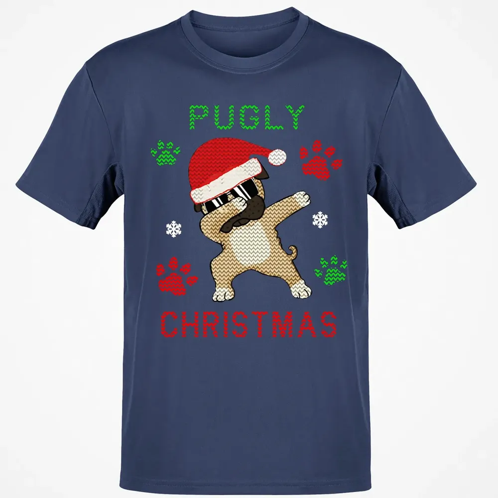 Pugly Christmas Classic Unisex T-Shirt - 8