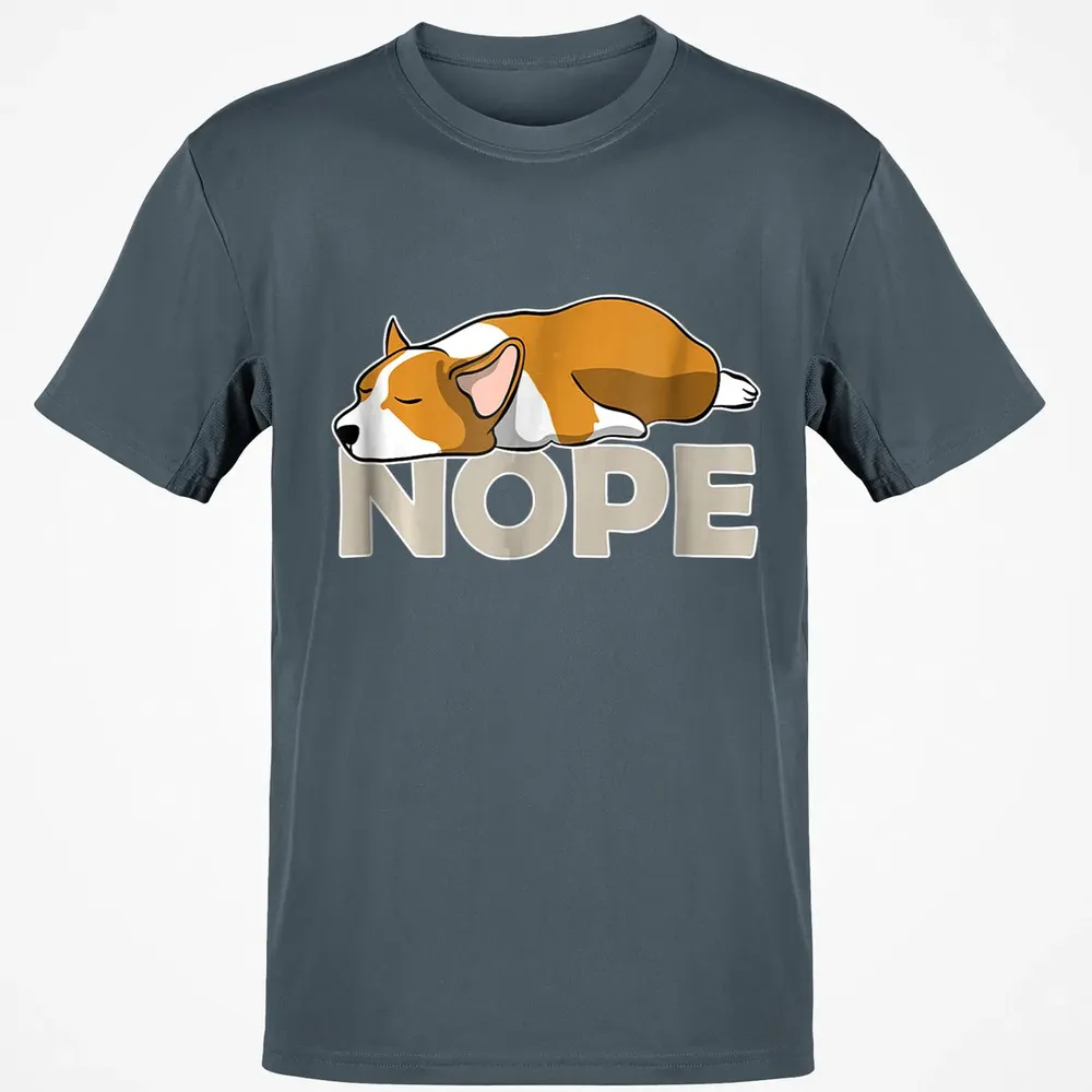 Nope Lazy Corgi Classic Unisex T-Shirt - 4