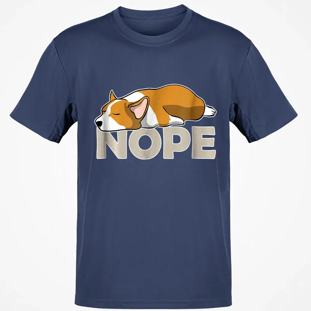 Nope Lazy Corgi Classic Unisex T-Shirt - 8