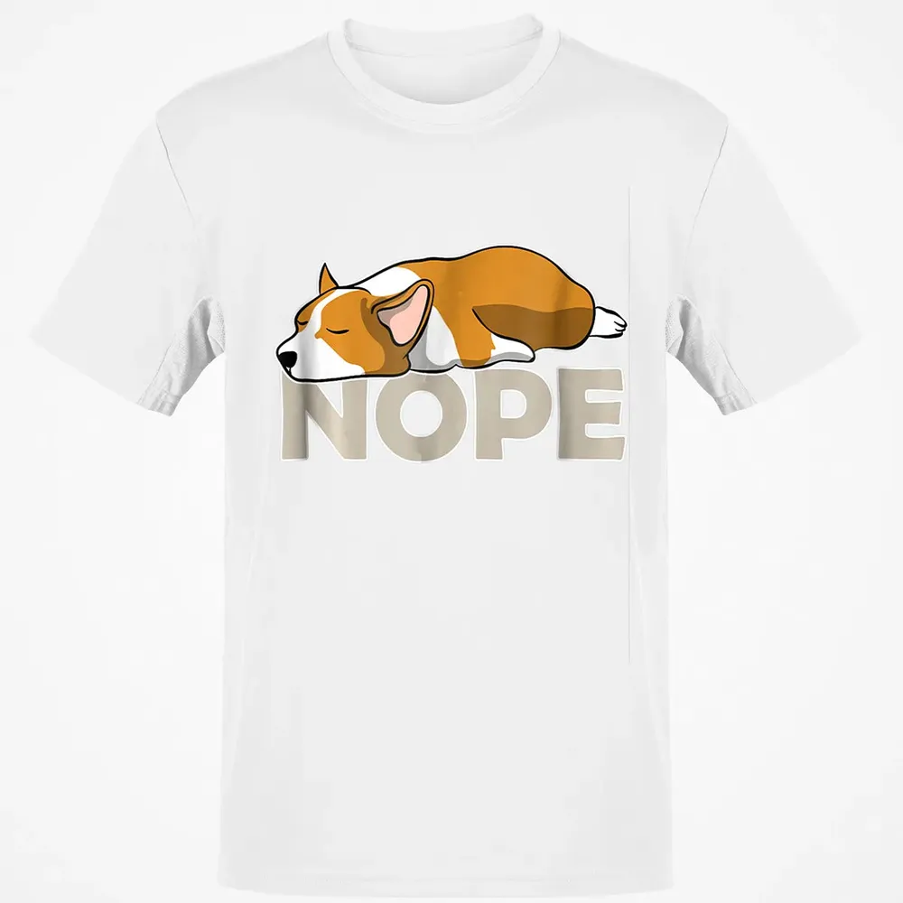 Nope Lazy Corgi Classic Unisex T-Shirt - 13