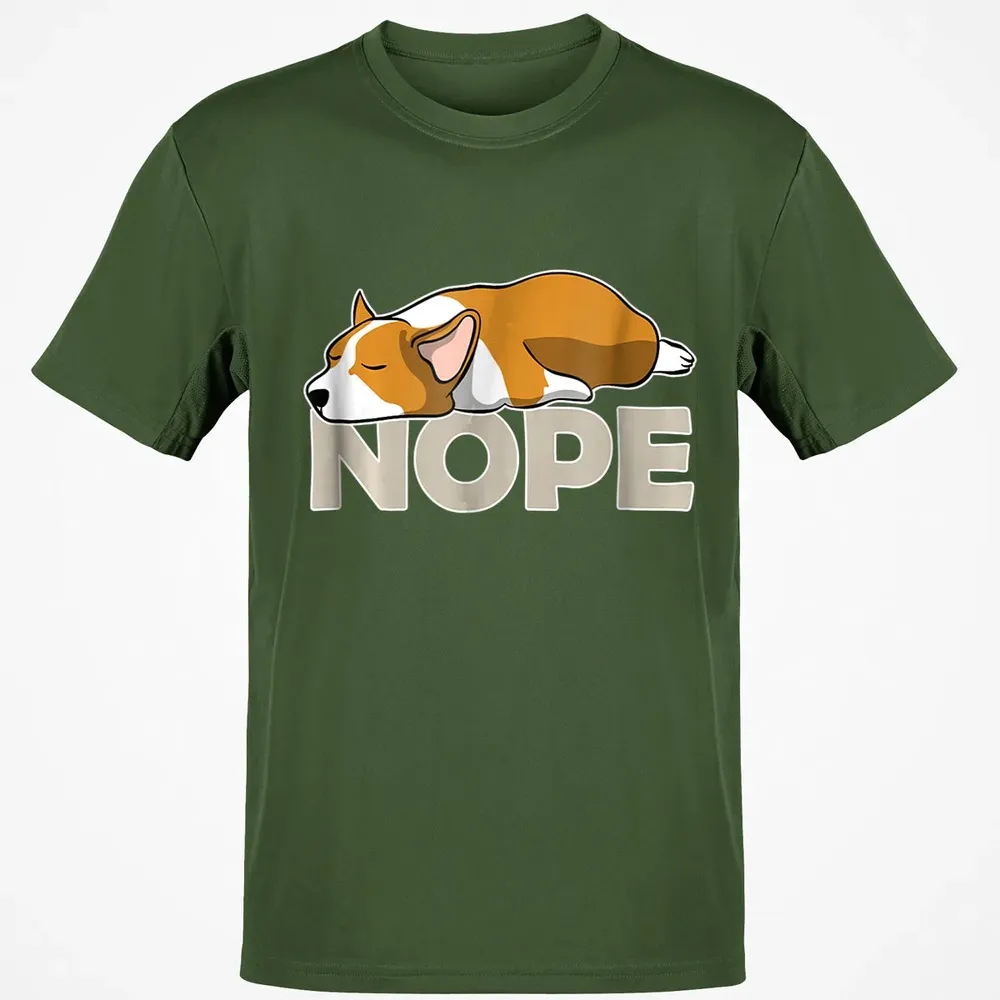 Nope Lazy Corgi Classic Unisex T-Shirt - 7