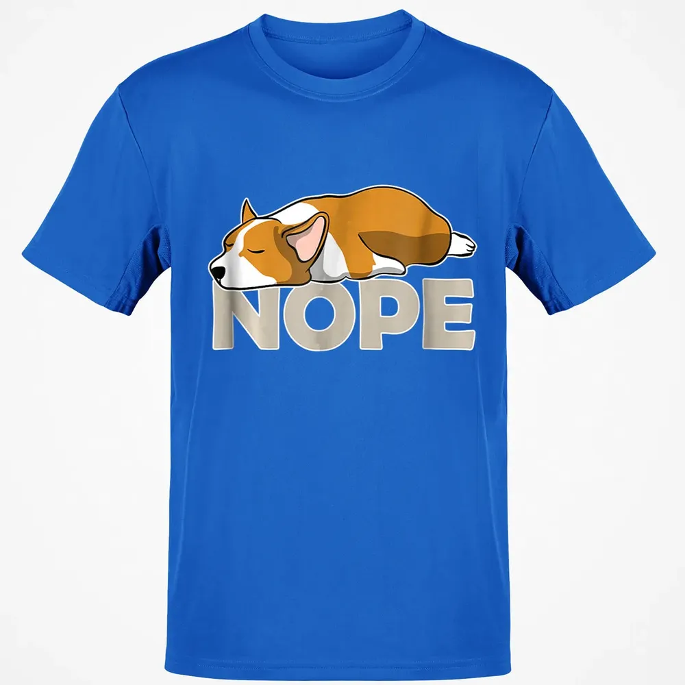 Nope Lazy Corgi Classic Unisex T-Shirt - 12