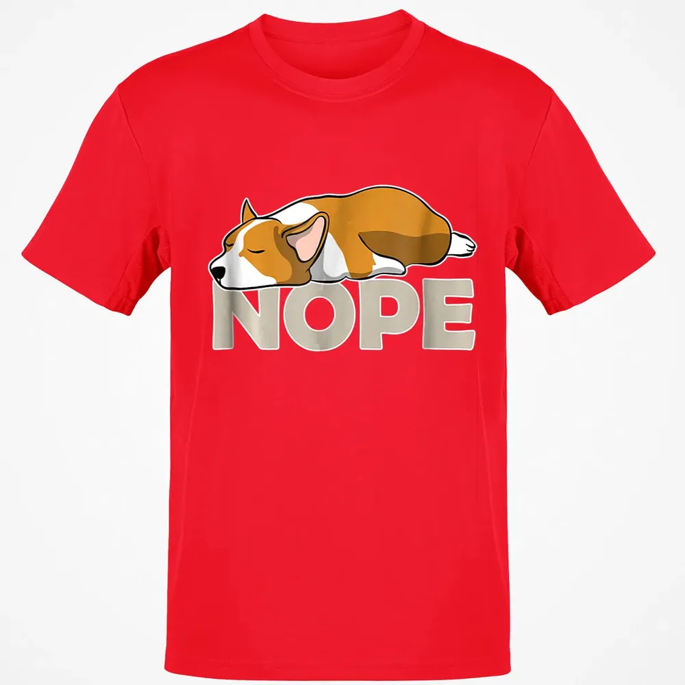 Nope Lazy Corgi Classic Unisex T-Shirt - 11