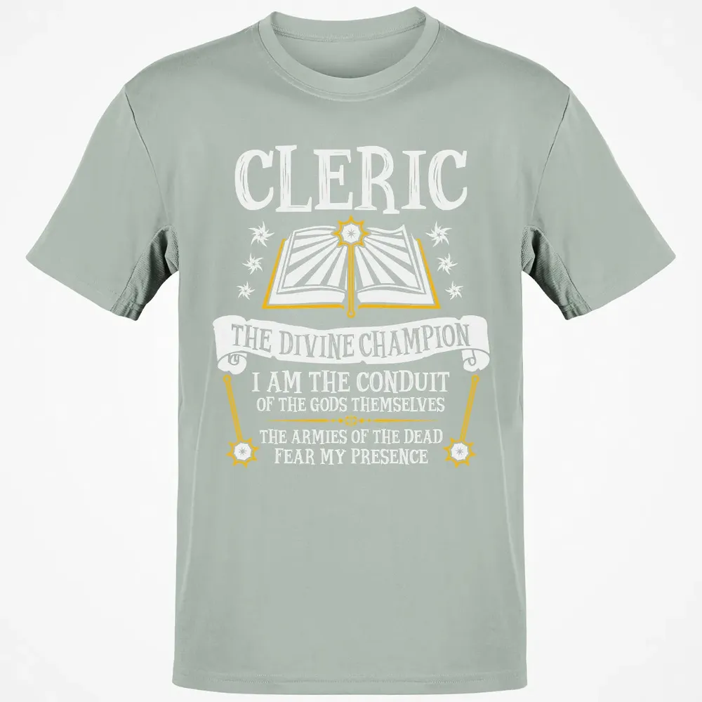 CLERIC, THE DIVINE CHAMPION (Black) Classic Unisex T-Shirt - 3