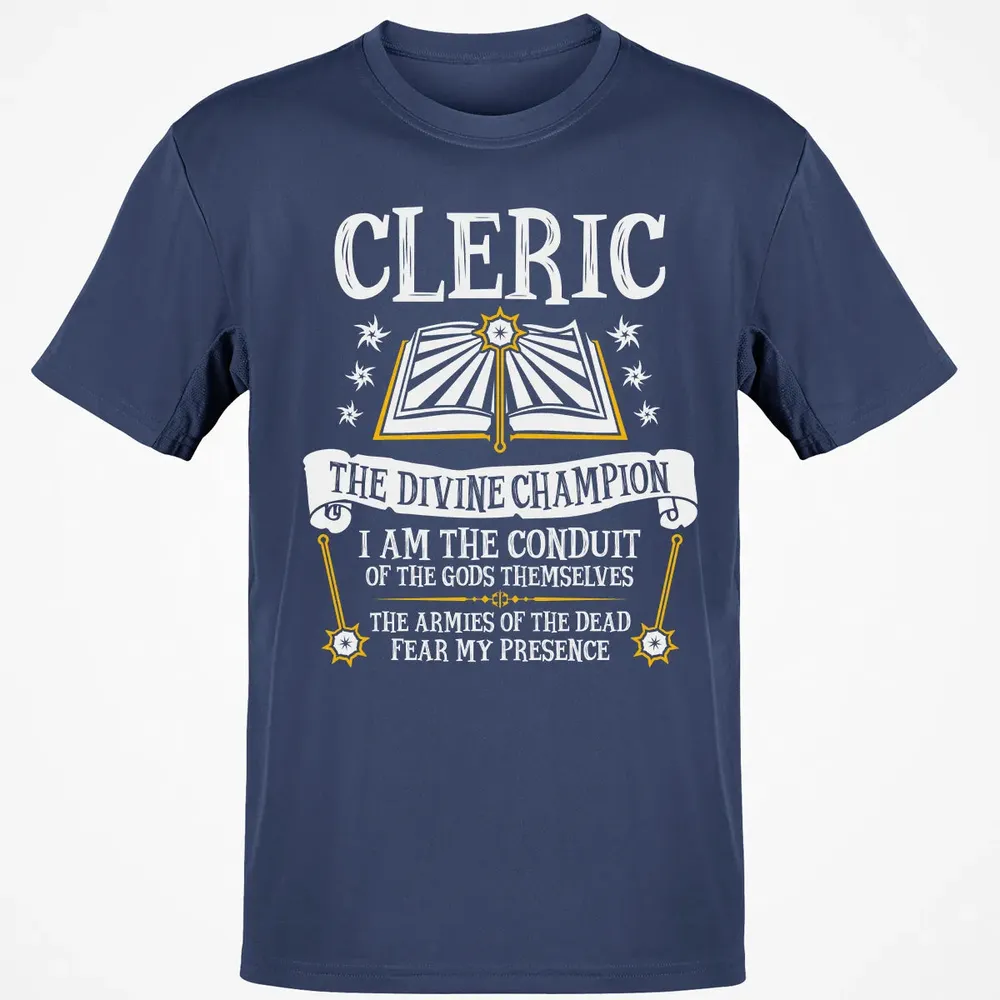 CLERIC, THE DIVINE CHAMPION (Black) Classic Unisex T-Shirt - 8
