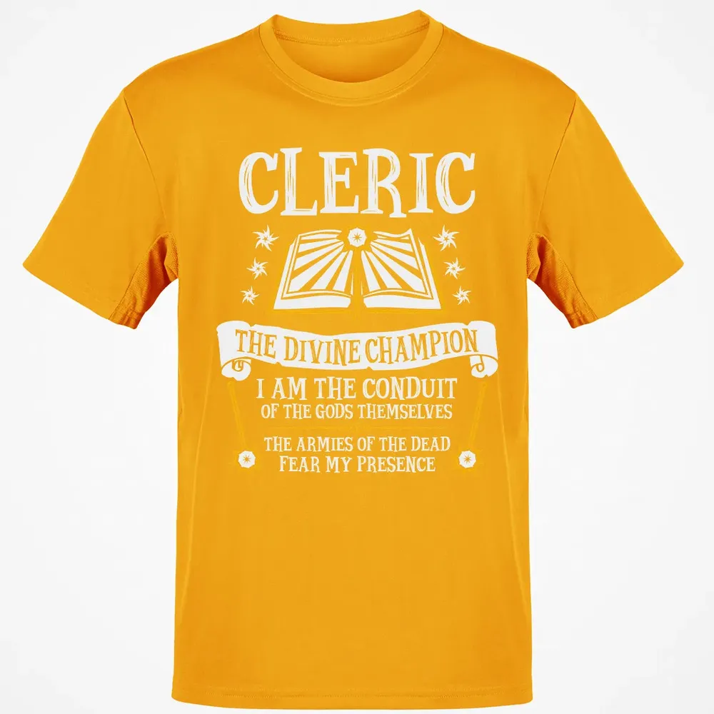 CLERIC, THE DIVINE CHAMPION (Black) Classic Unisex T-Shirt - 5