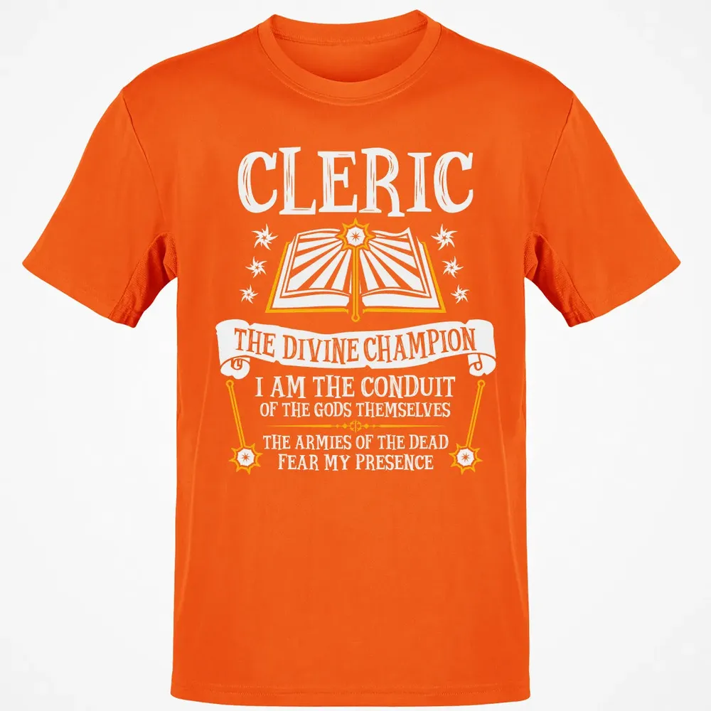 CLERIC, THE DIVINE CHAMPION (Black) Classic Unisex T-Shirt - 9
