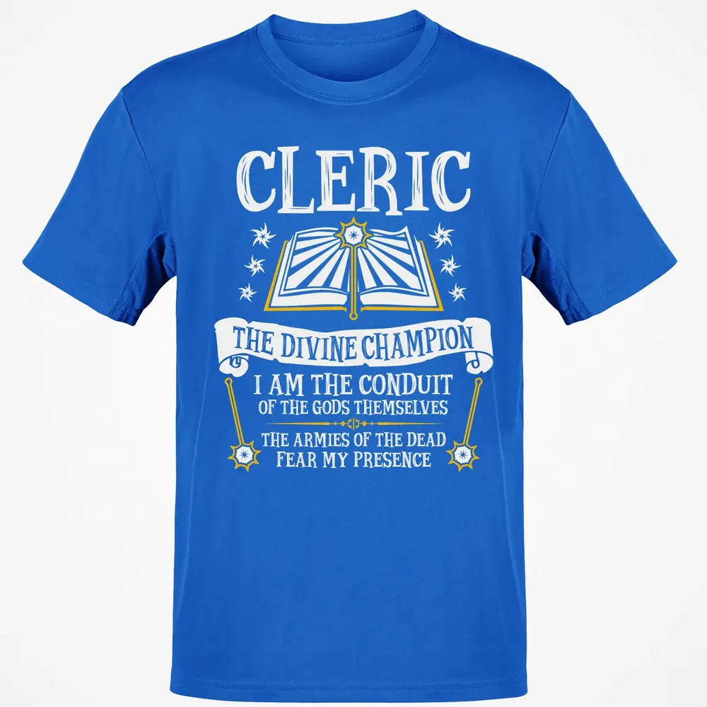 CLERIC, THE DIVINE CHAMPION (Black) Classic Unisex T-Shirt - 12