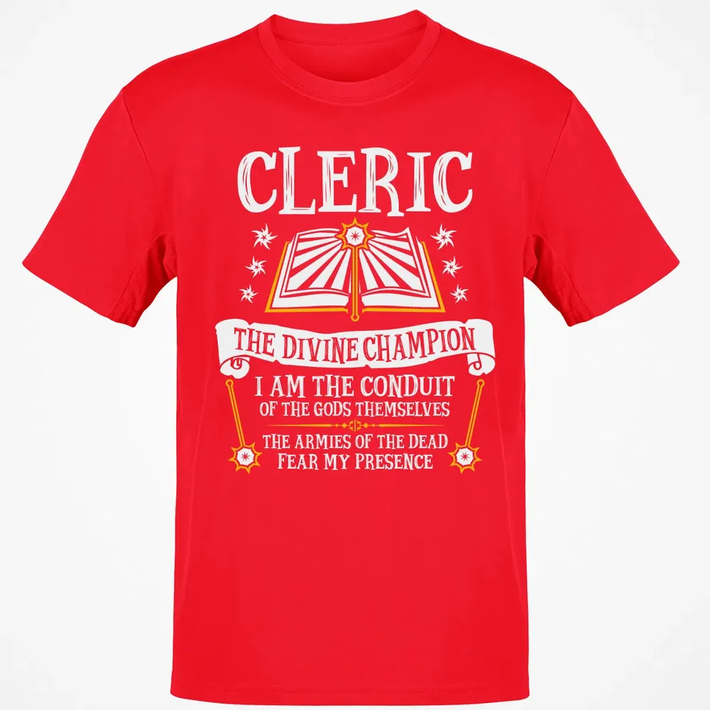 CLERIC, THE DIVINE CHAMPION (Black) Classic Unisex T-Shirt - 11
