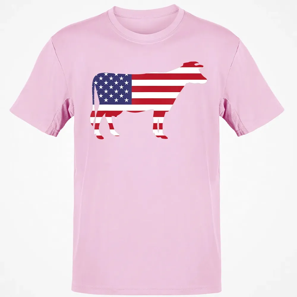 Cow American Flag  Funny 4th of July USA America Classic Unisex T-Shirt - 6