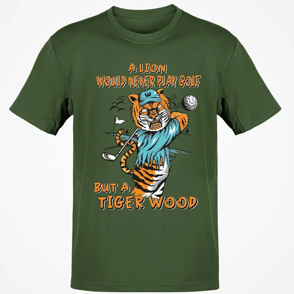 Lion Would Never Play Golf Tiger Wood Classic Unisex T-Shirt - 7