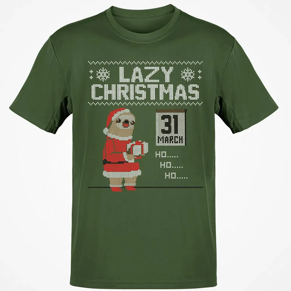 Lazy Christmas Classic Unisex T-Shirt - 7