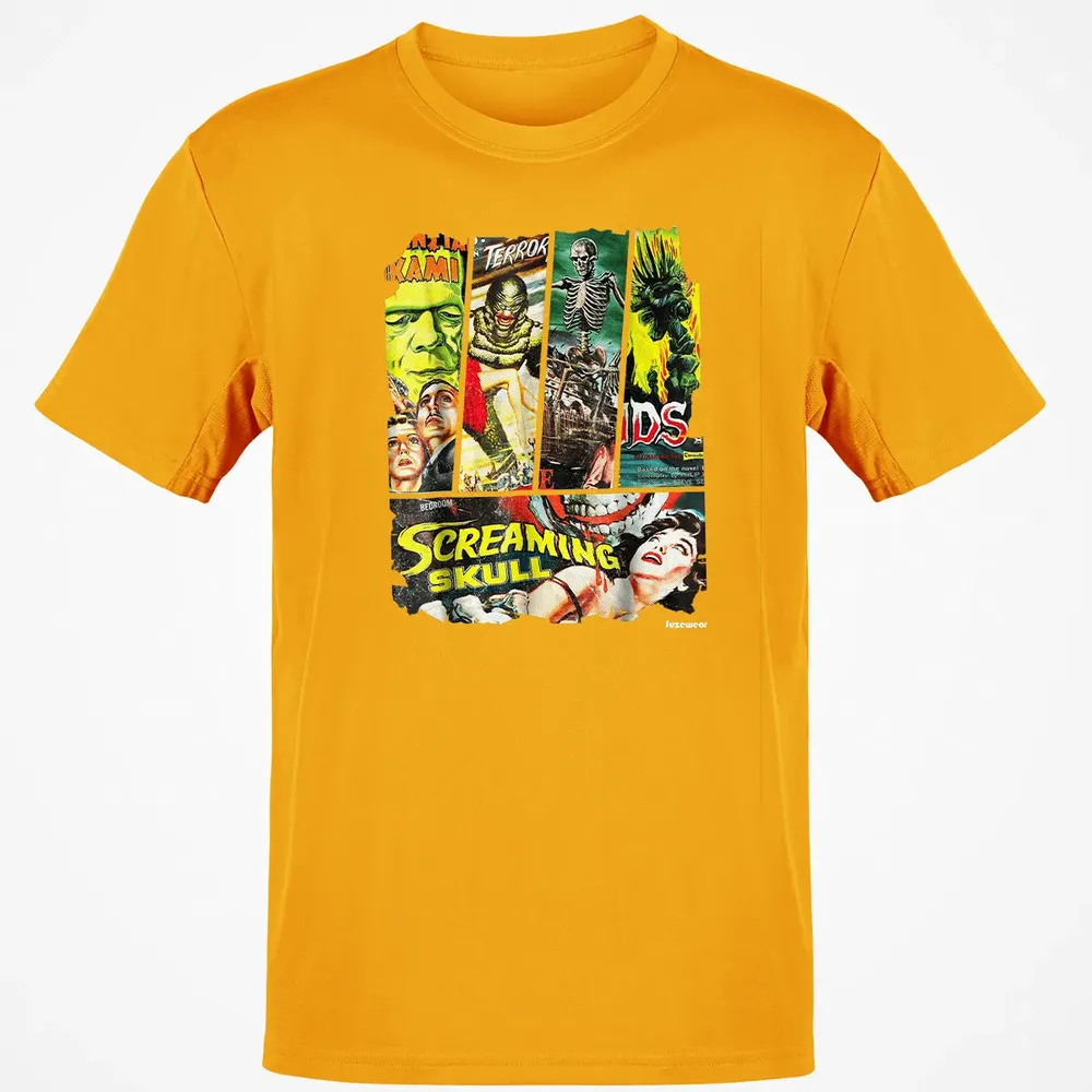 Vintage Style Sci Fi Horror Movie Poster Collage Classic Unisex T-Shirt - 5