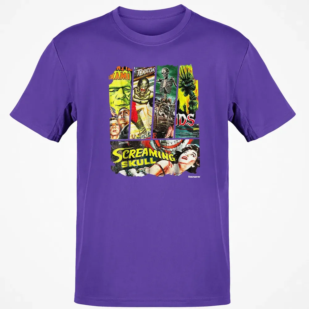 Vintage Style Sci Fi Horror Movie Poster Collage Classic Unisex T-Shirt - 10
