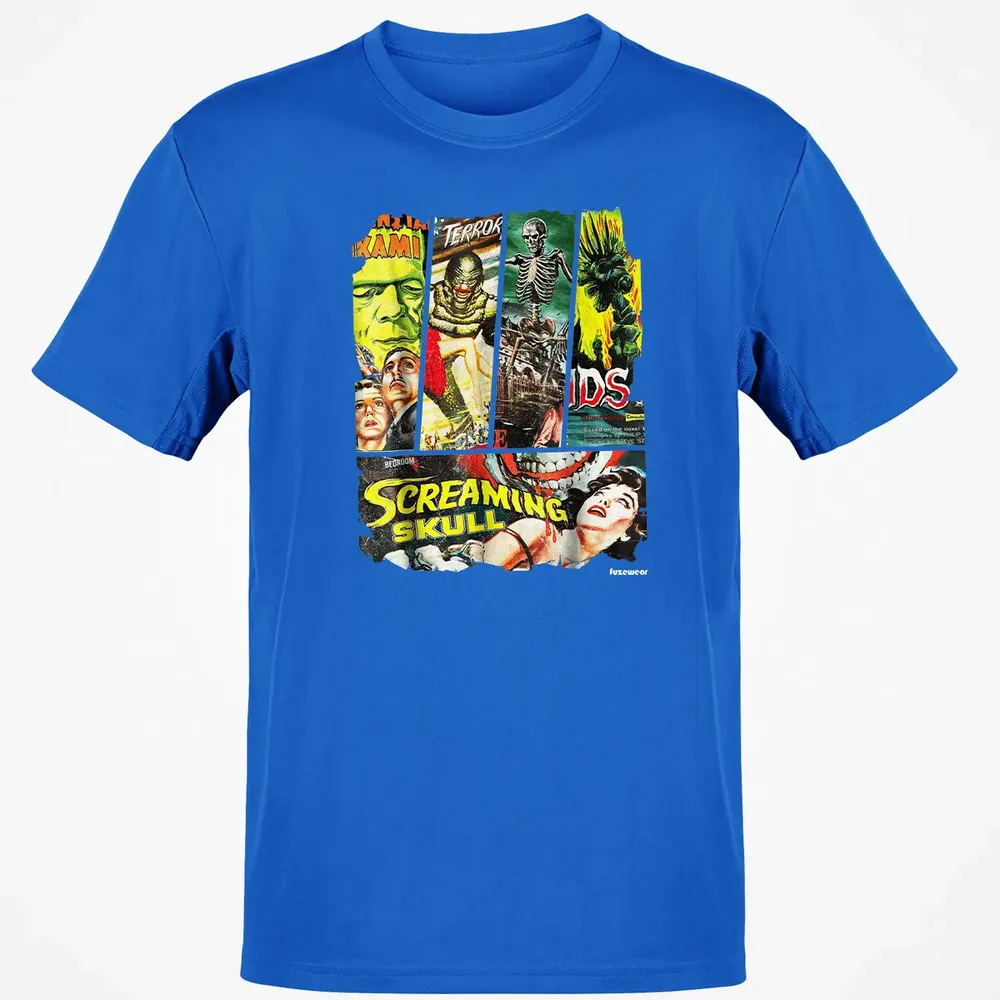 Vintage Style Sci Fi Horror Movie Poster Collage Classic Unisex T-Shirt - 12