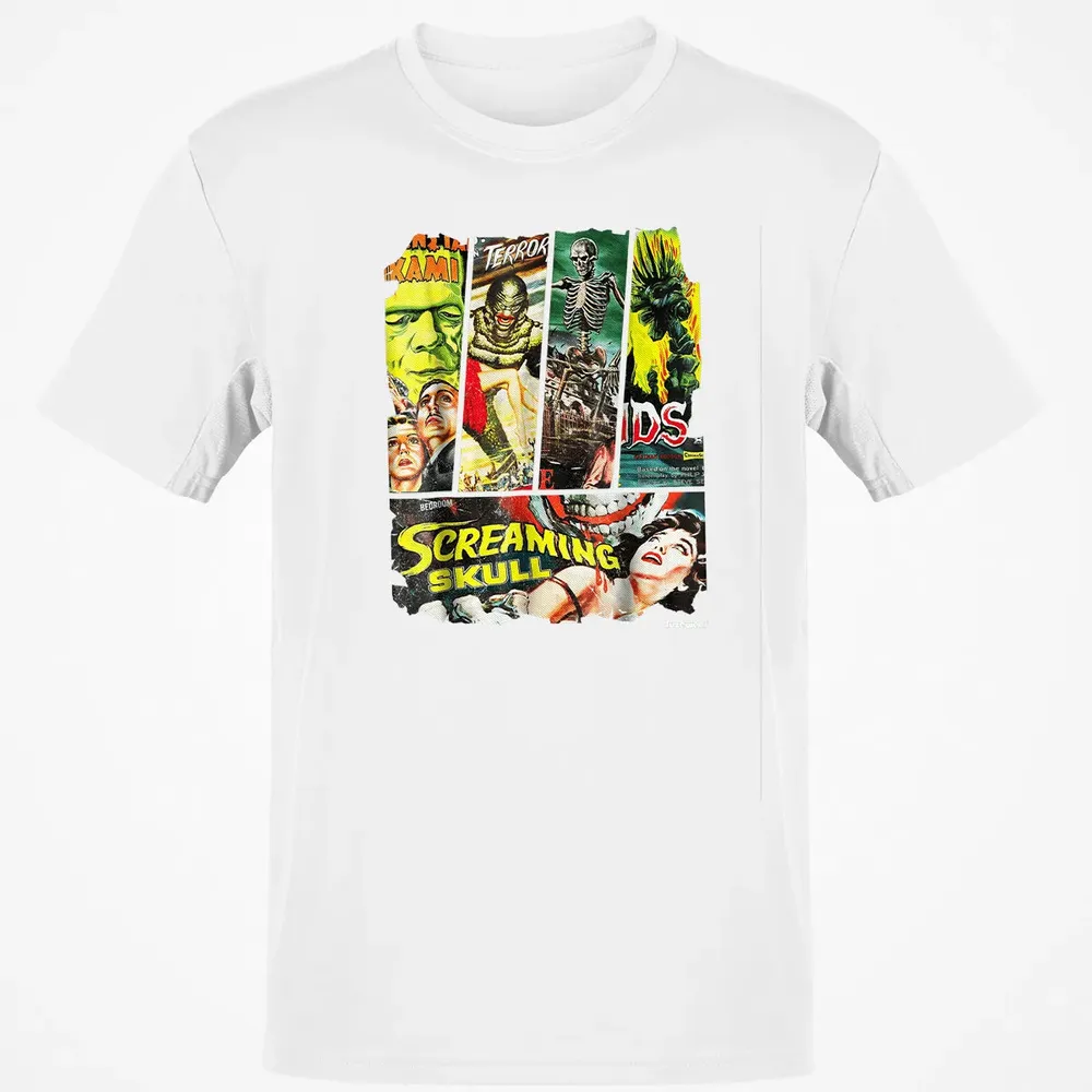 Vintage Style Sci Fi Horror Movie Poster Collage Classic Unisex T-Shirt - 13