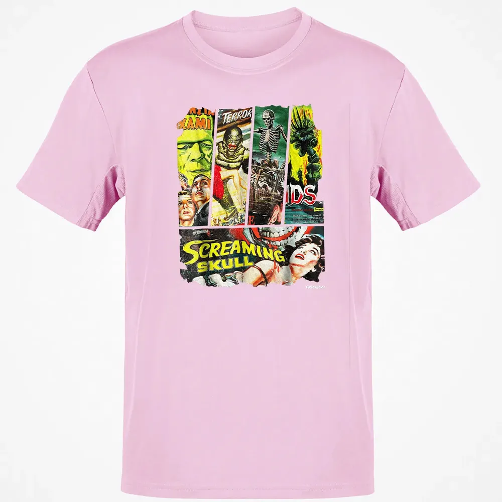 Vintage Style Sci Fi Horror Movie Poster Collage Classic Unisex T-Shirt - 6