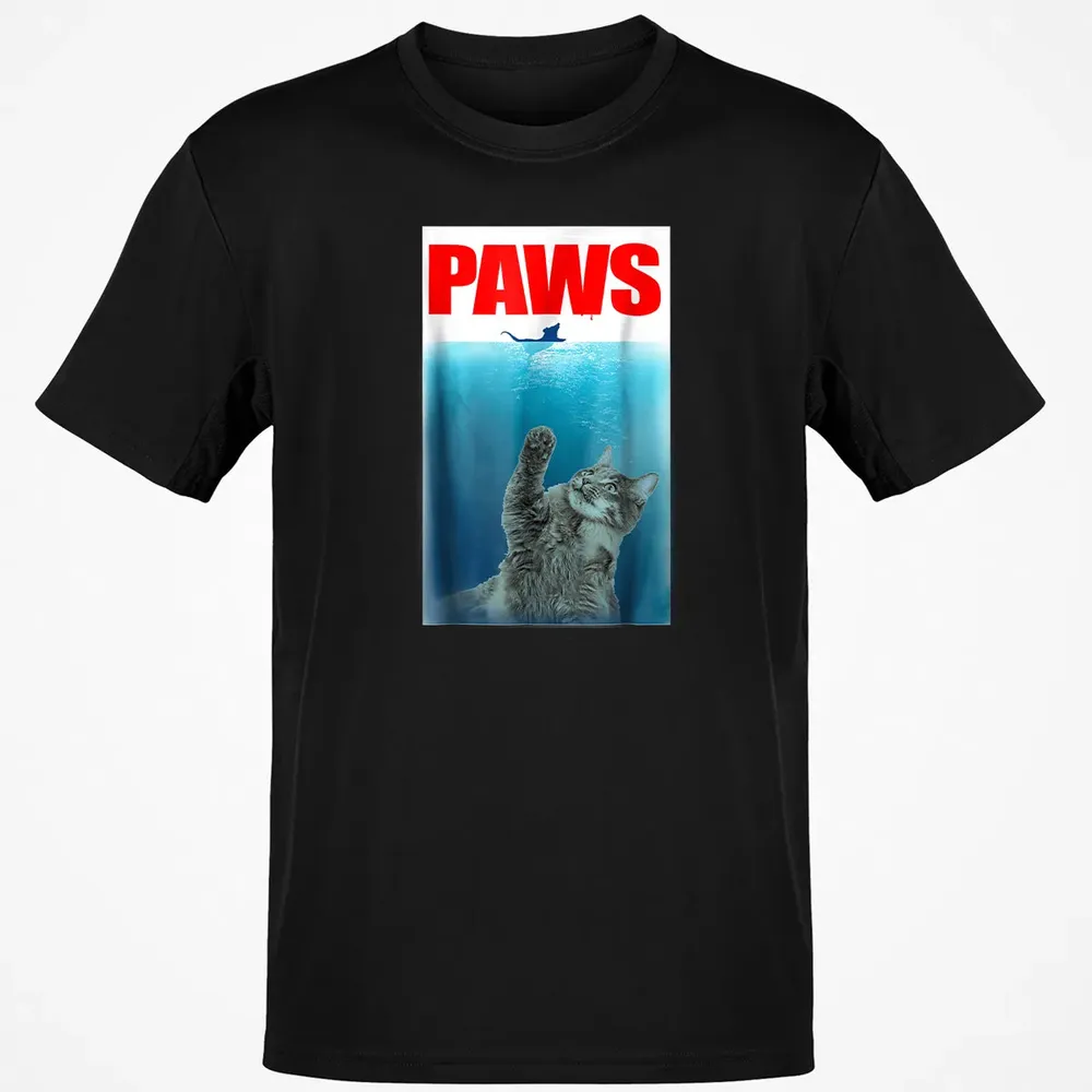 Paws Cat and Mouse  Cute Funny Cat Lover Classic Unisex T-Shirt - 2
