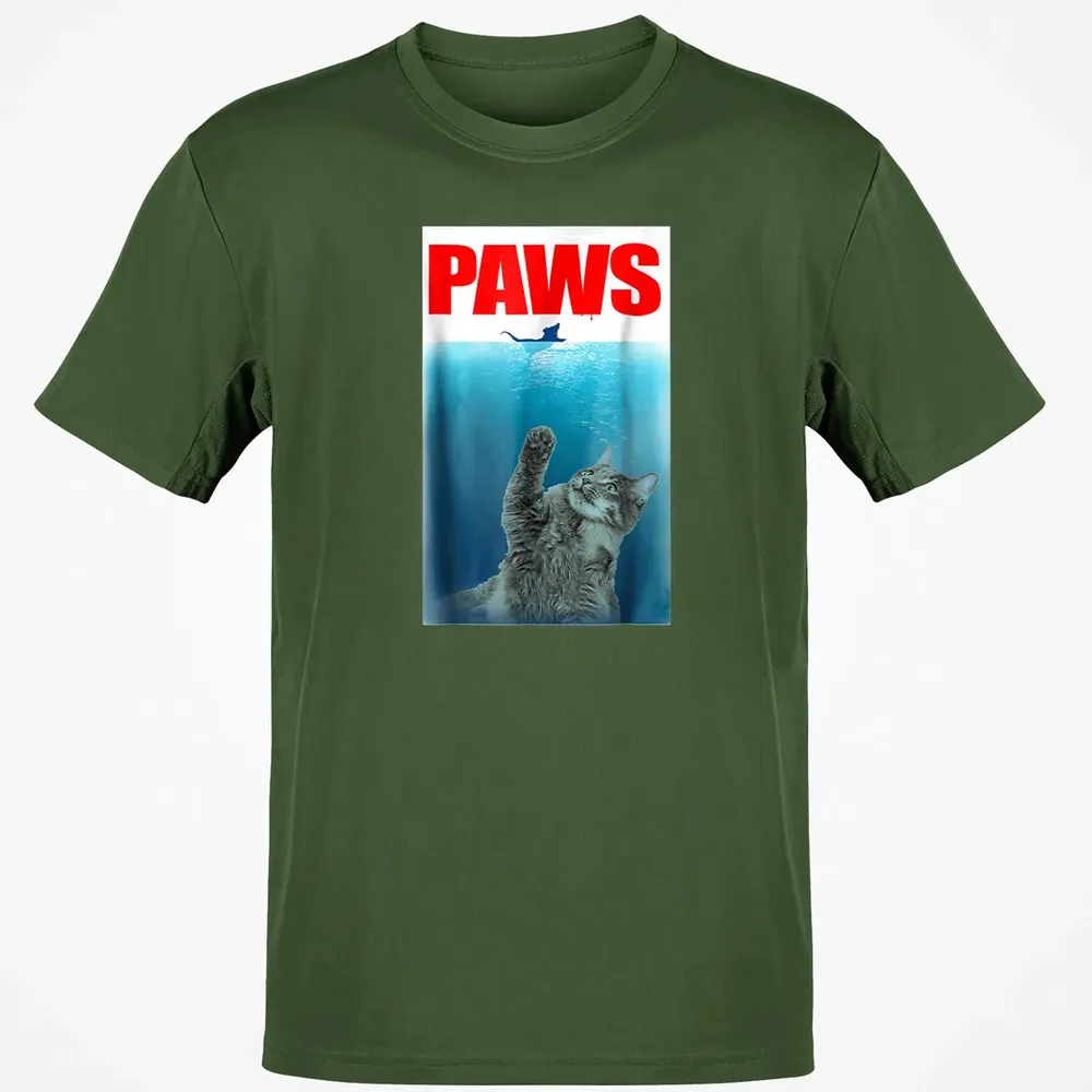 Paws Cat and Mouse  Cute Funny Cat Lover Classic Unisex T-Shirt - 7