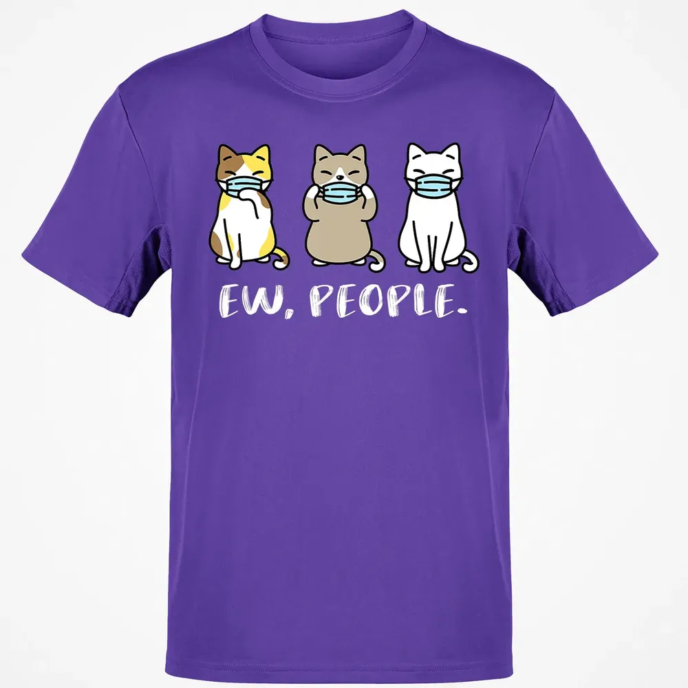 Ew People  Cat Face Mask Cat Mom Quarantine Pet Kitten Classic Unisex T-Shirt - 10