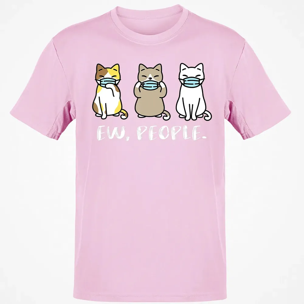 Ew People  Cat Face Mask Cat Mom Quarantine Pet Kitten Classic Unisex T-Shirt - 6