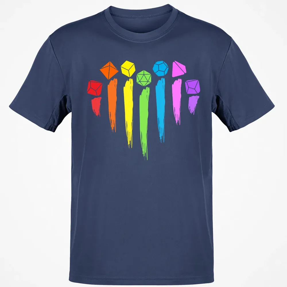 Dice Rainbow Heart Shape Classic Unisex T-Shirt - 8