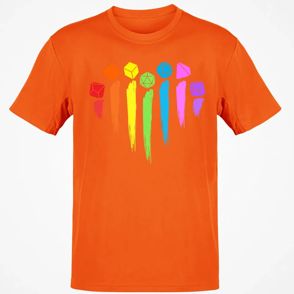 Dice Rainbow Heart Shape Classic Unisex T-Shirt - 9