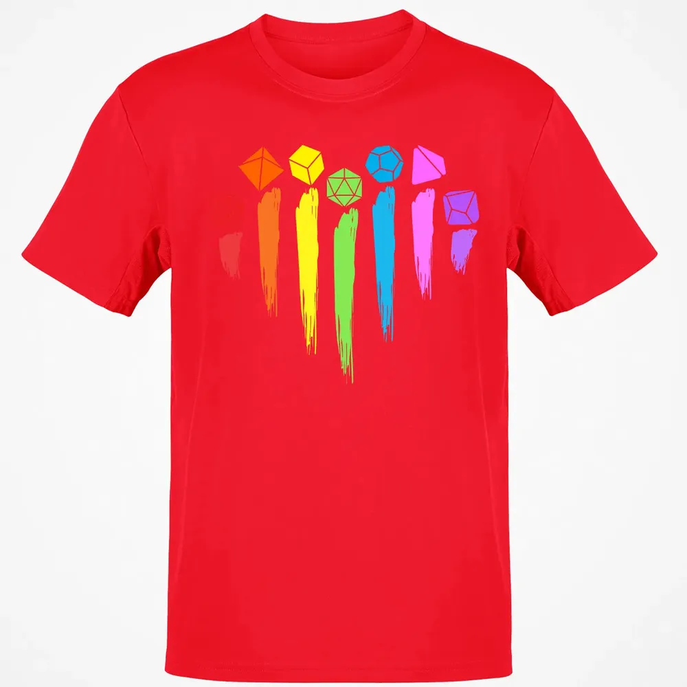 Dice Rainbow Heart Shape Classic Unisex T-Shirt - 11