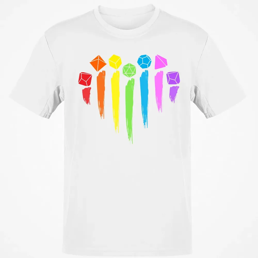 Dice Rainbow Heart Shape Classic Unisex T-Shirt - 13