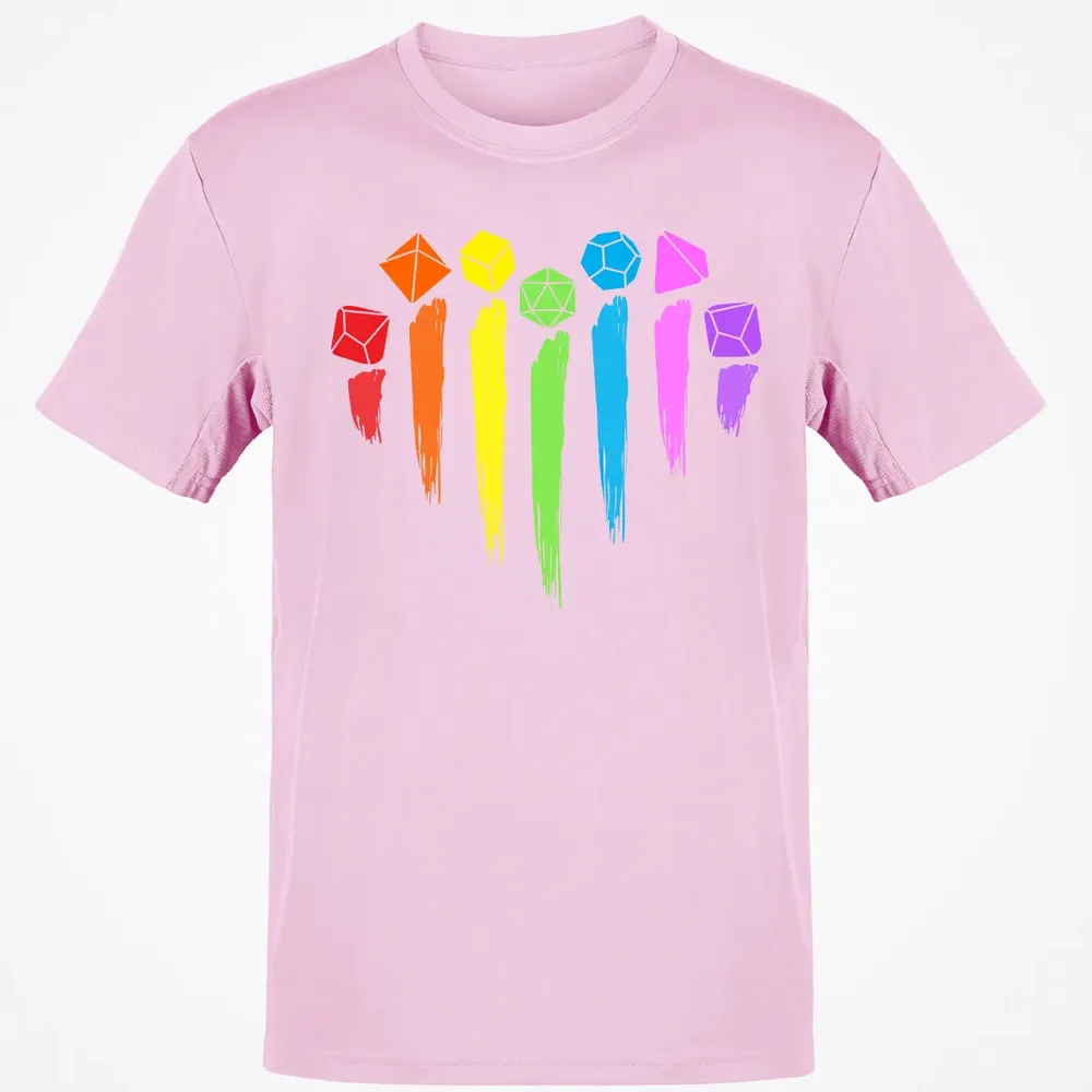 Dice Rainbow Heart Shape Classic Unisex T-Shirt - 6