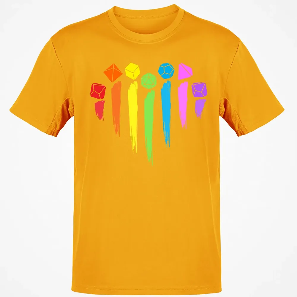 Dice Rainbow Heart Shape Classic Unisex T-Shirt - 5